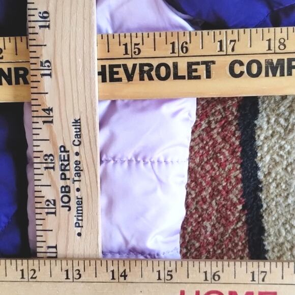 Roebuck & Co. NEW Purple Tonal Pocketed Quilted Puffer Jacket Ski Coat XL 16 - Picture 11 of 14
